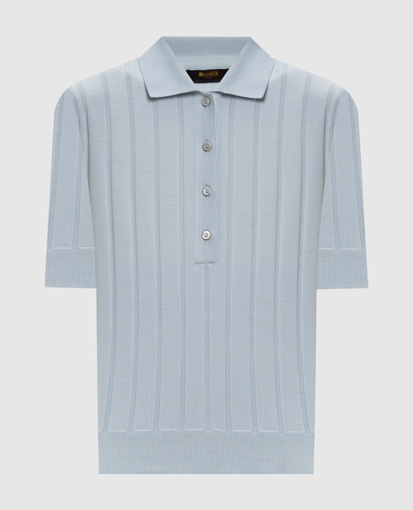

RIGEL blue wool polo shirt MooRER, Light blue