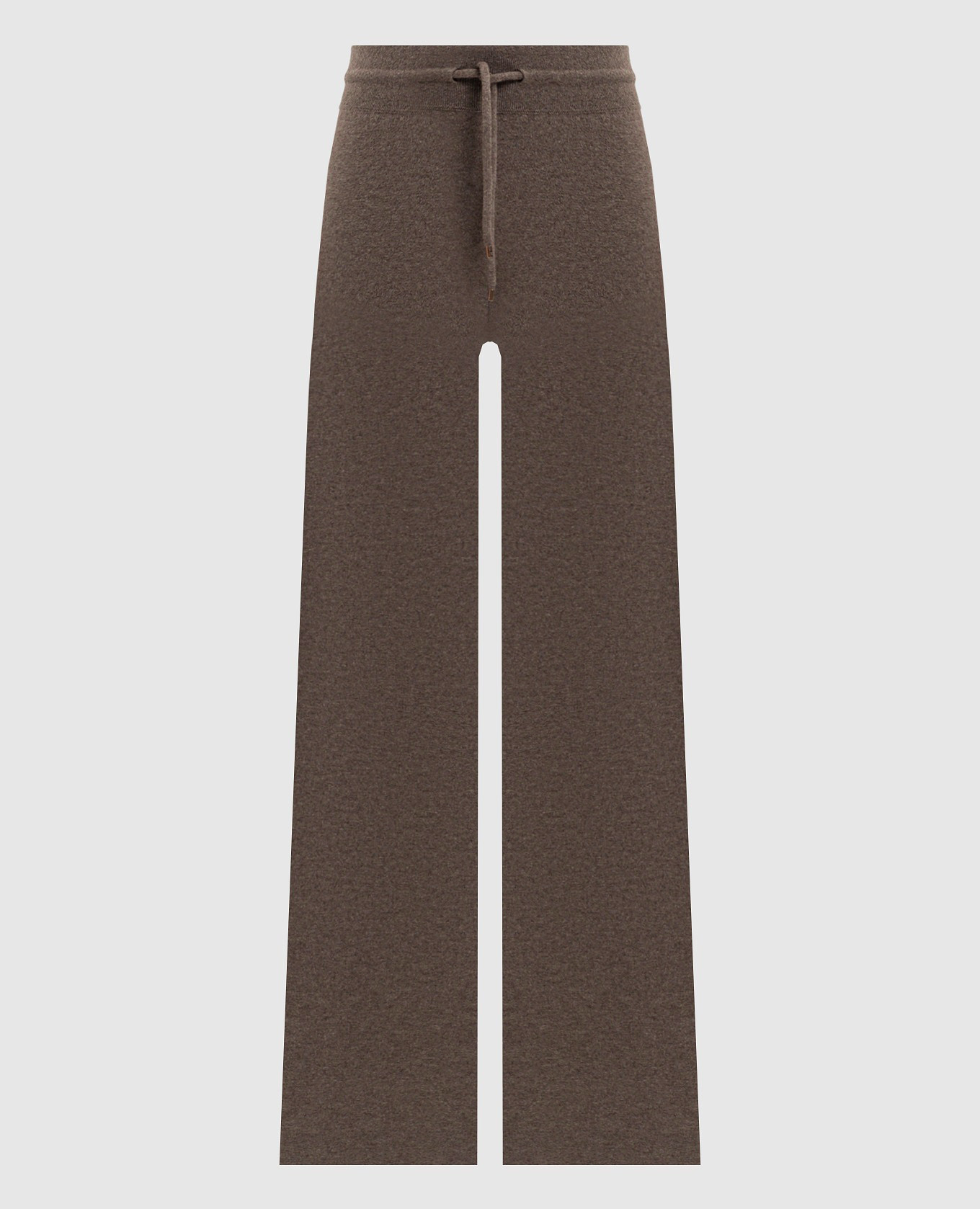 Braune Hose aus Kaschmir, Wolle und Seide