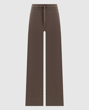 Agnona Brown cashmere, wool and silk pants K7120202G120Q