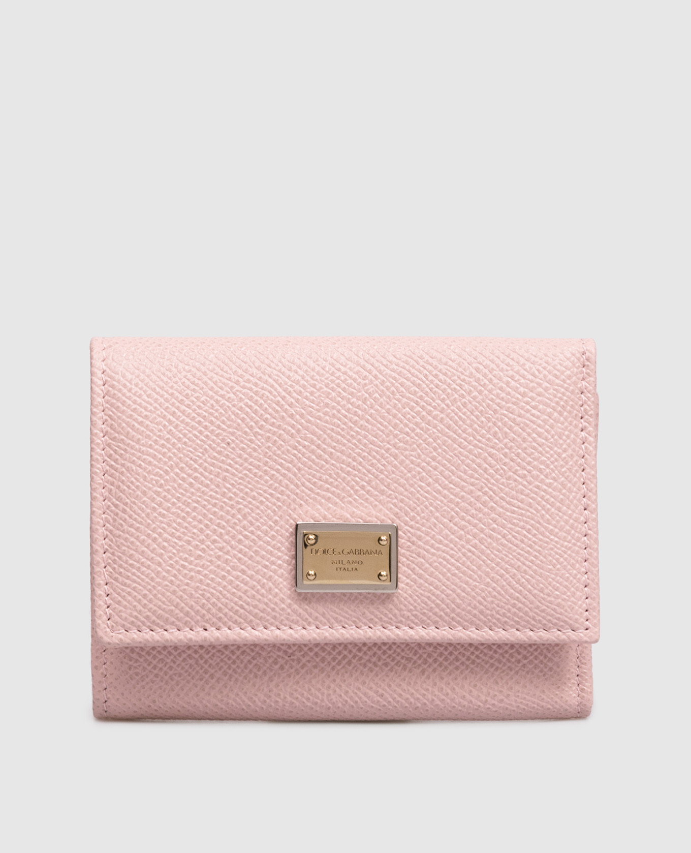

Pink leather wallet with metal plate Dolce&Gabbana