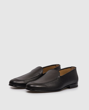 Sturlini Black leather slip-ons U1858
