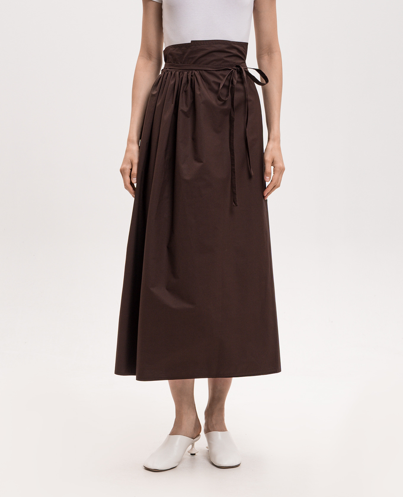 

Sakina brown midi skirt with a smell Sofie D`Hoore