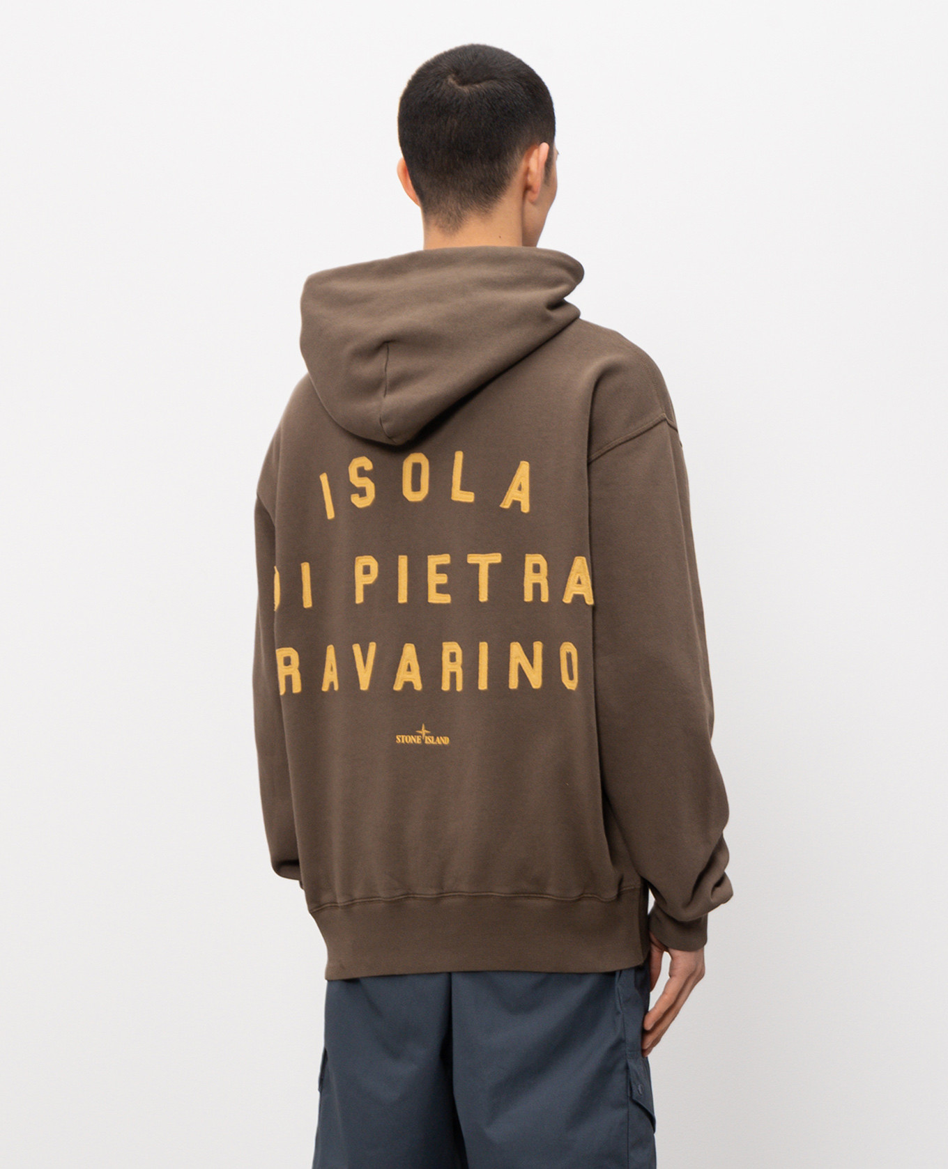 

Brown hoodie with patch Stone Island