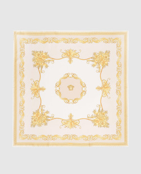 Versace Beige silk scarf New Barocco 10016001A19393