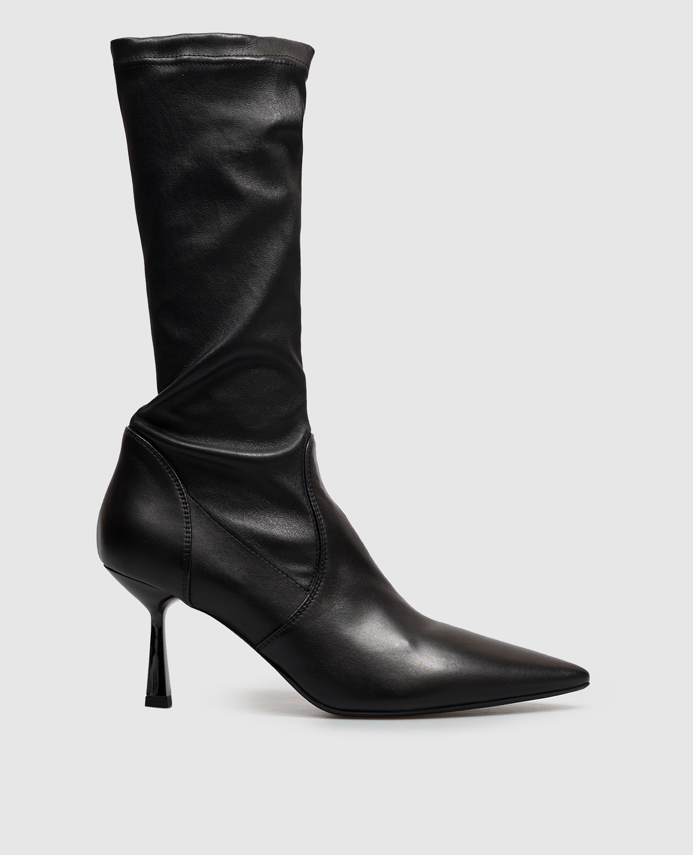 ALLA black leather ankle boots AGL