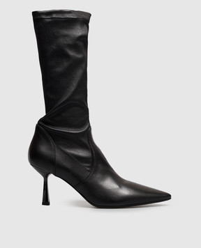 AGL ALLA black leather ankle boots ALLASTRETCH