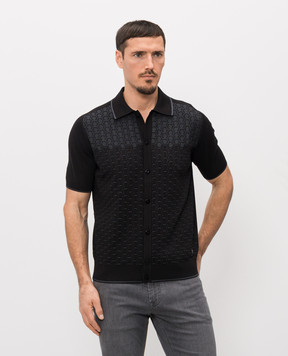 Stefano Ricci Black cardigan with short sleeves K818109PAMF26175