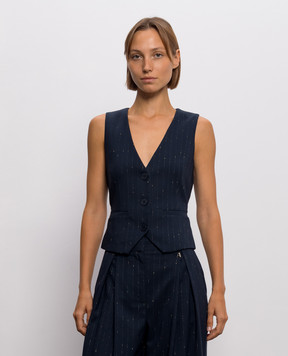 Twinset Blue striped vest 262AP2365