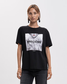 Twinset Black T-shirt with print 262AP2510