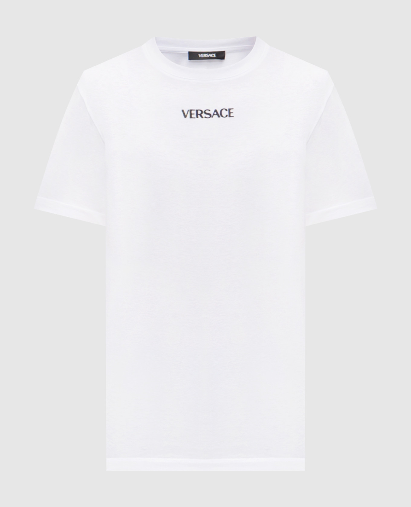 White T-shirt with logo embroidery