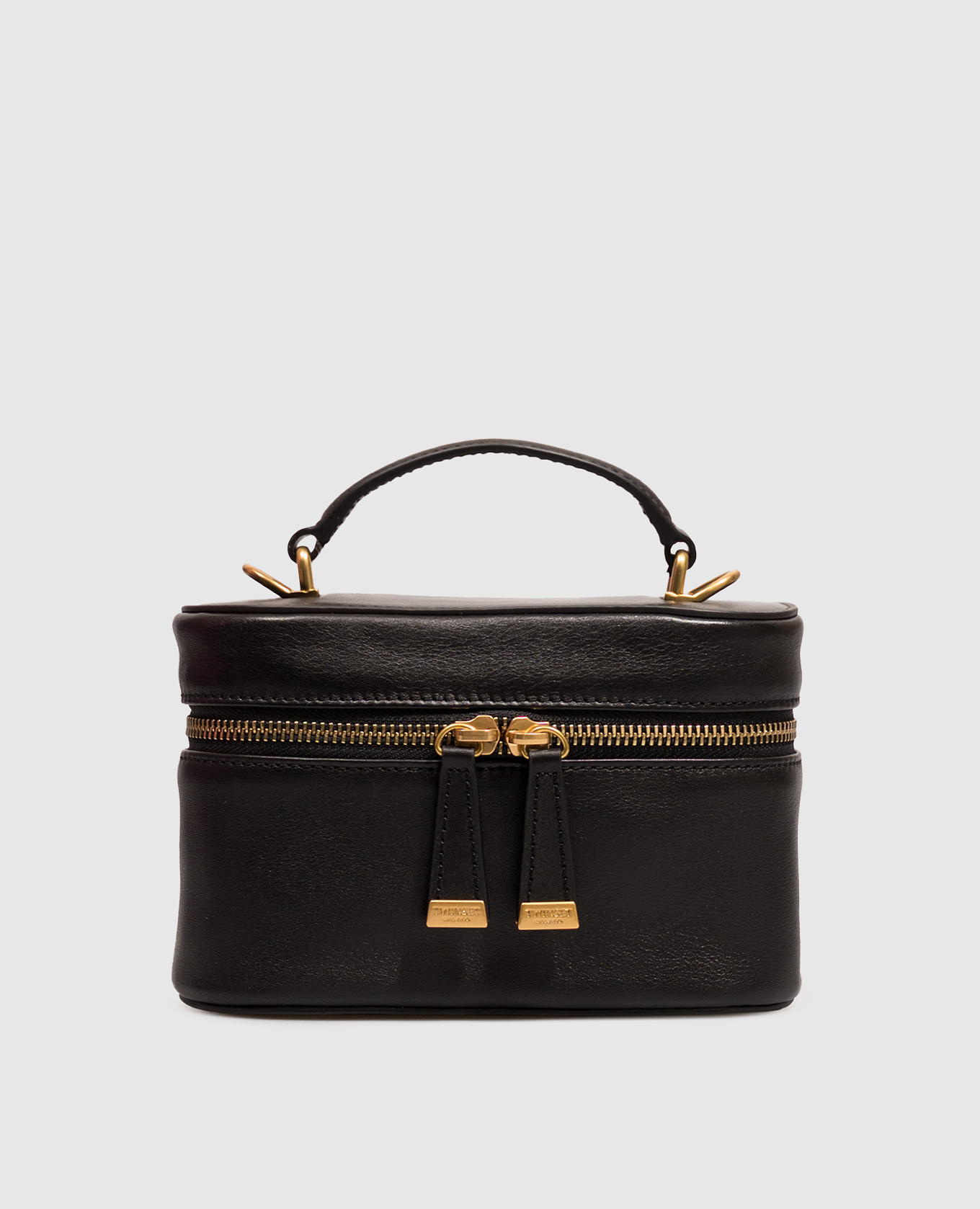 Black leather crossbody bag