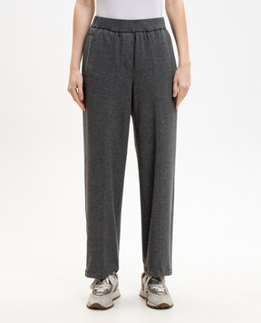 Peserico Grey sweatpants with lurex A04530J002355