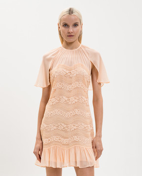 Twinset Beige dress with lace 261TP2781