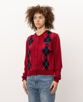 Juun.j Red wool cardigan JW695AW01Z
