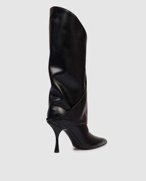 Balmain Black leather Twist boots FN1TA144LVIT