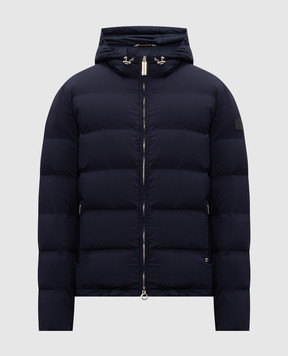 Stefano Ricci Blue down jacket with logo patch MDJ6300270519V