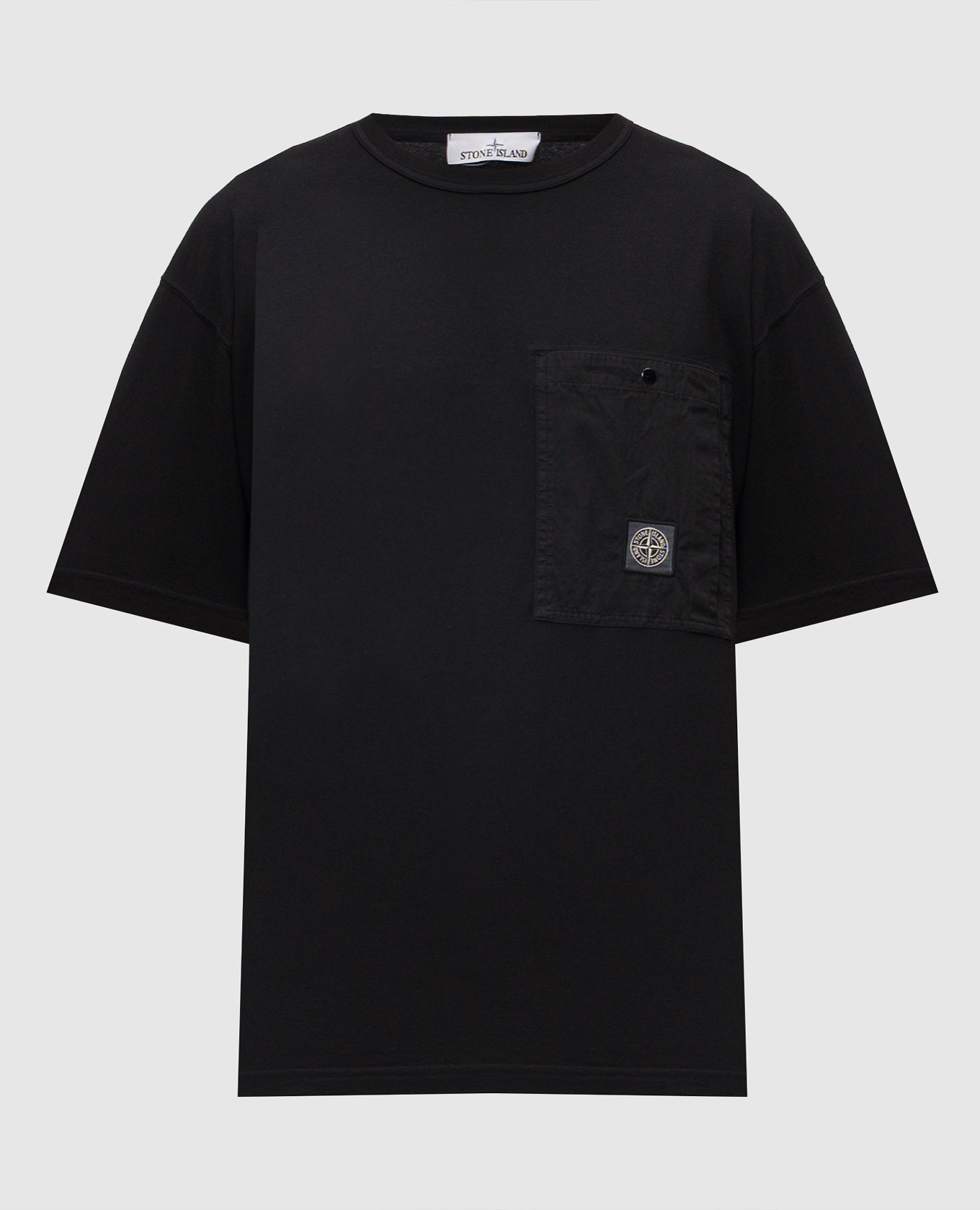 

Black T-shirt with logo patch Stone Island