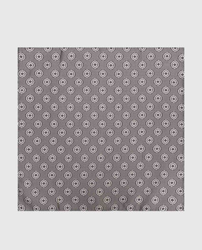Brunello Cucinelli Gray patterned silk pachet MX8740091