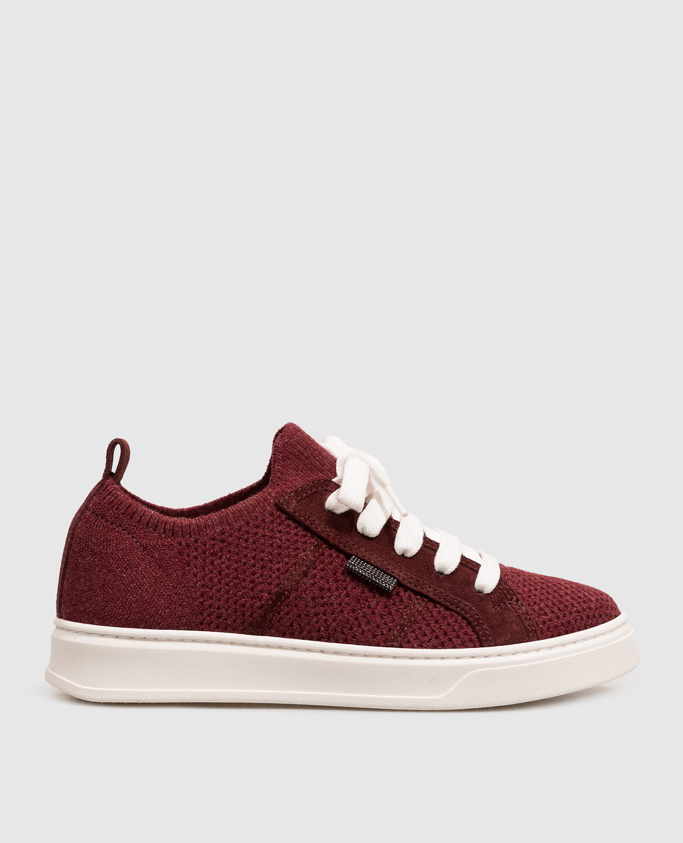 Children's burgundy sneakers Brunello Cucinelli