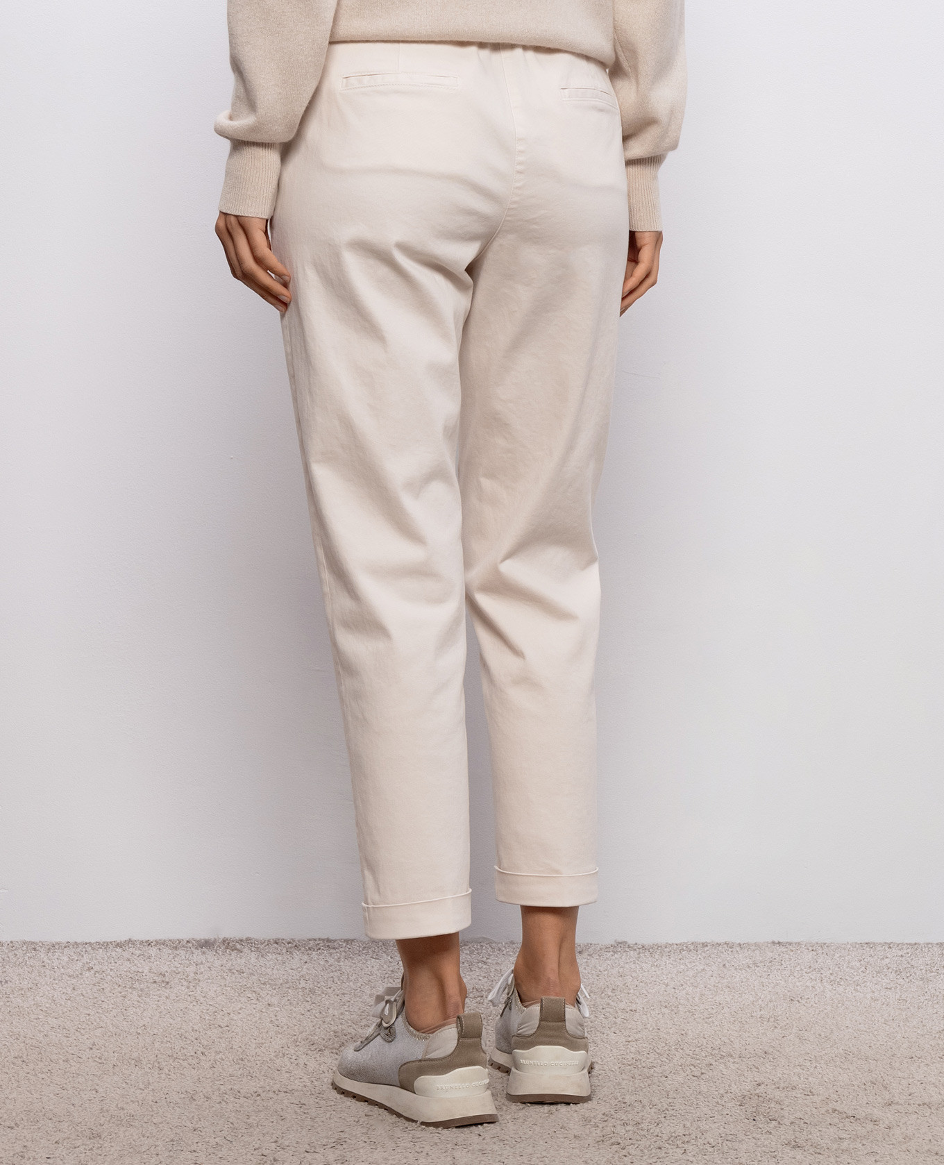 Beige trousers with lapels Peserico 4