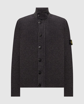 Stone Island Gray cardigan with wool L2S155100047S00A3