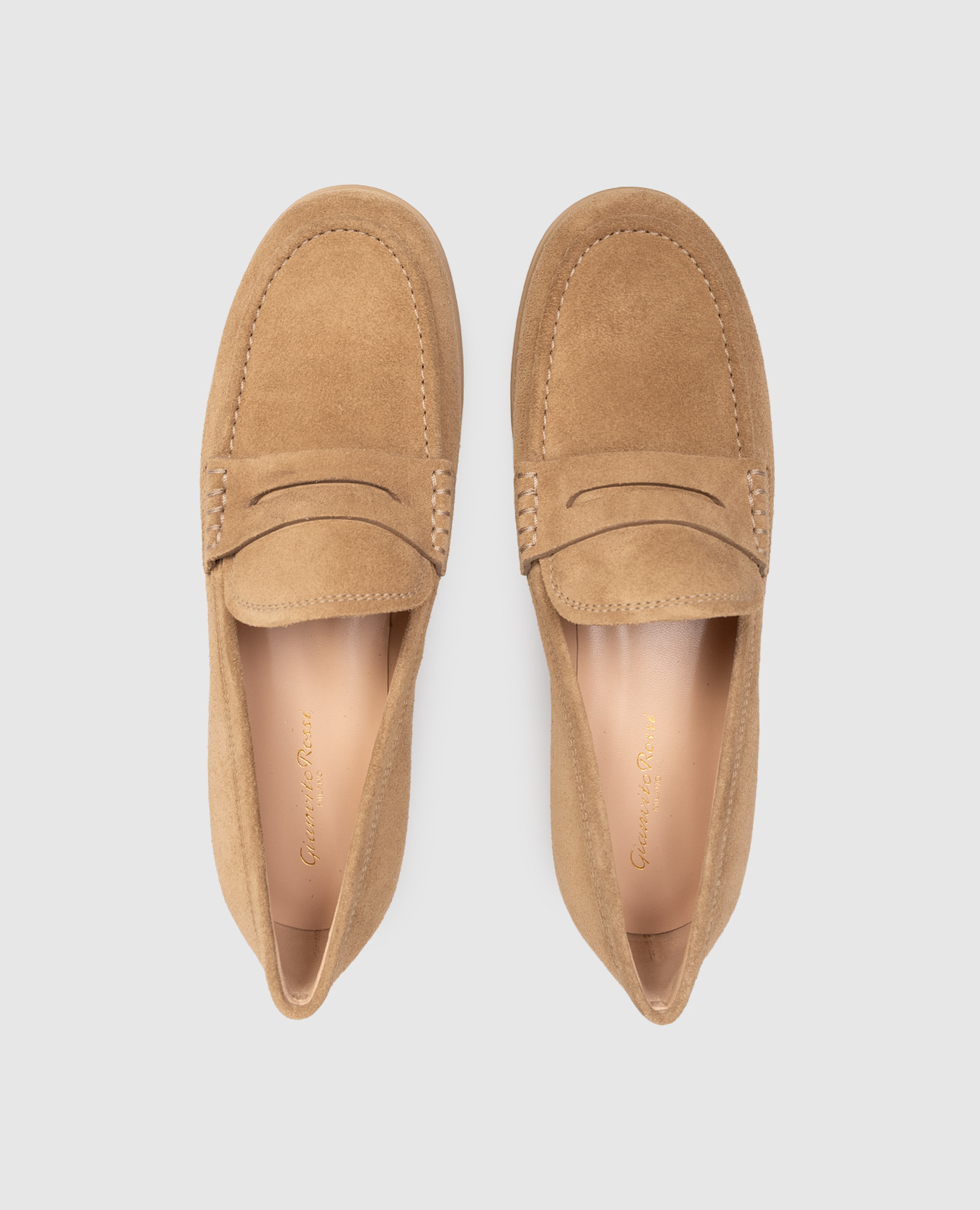 Brown suede loafers Gianvito Rossi 4
