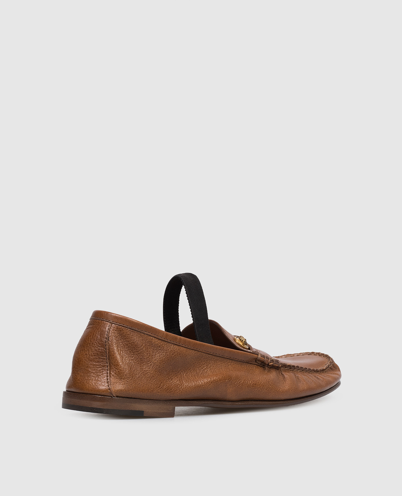 

Brown leather loafers Guanto Versace