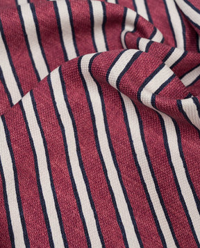 Brunello Cucinelli Burgundy striped silk pachet scarf MX8680091