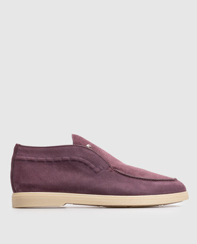 Stefano Ricci Purple suede deserts with emblem UC62G4181SDP