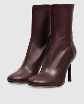 Babe Pay Pls Burgundy leather ankle boots 404907KO