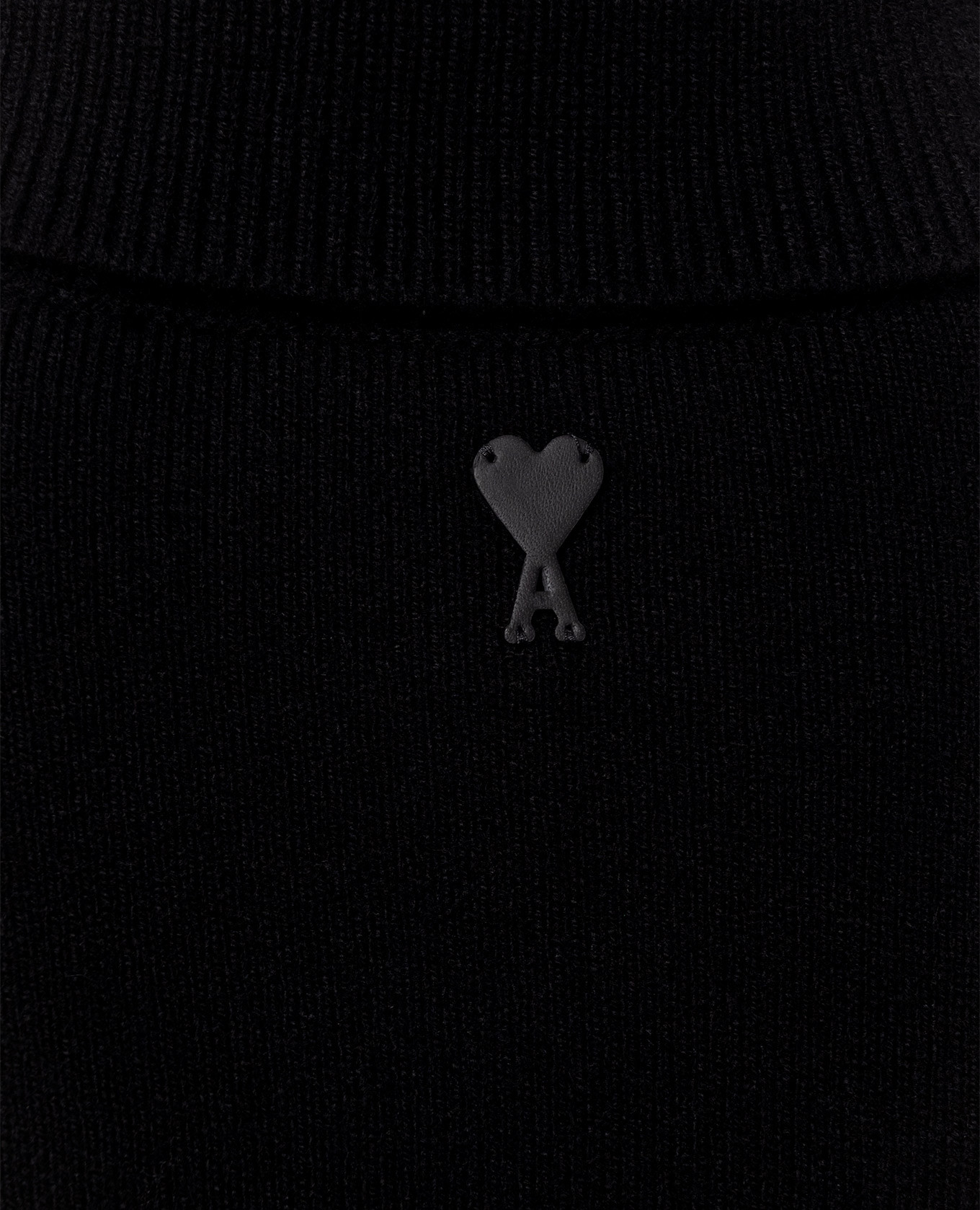 Black merino wool sweater Ami Paris 4