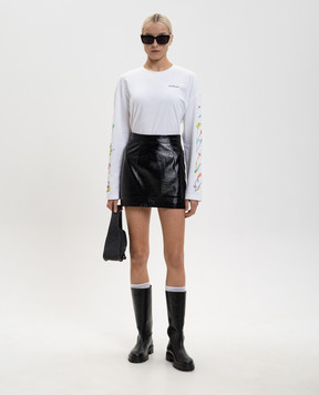Off-White White long-sleeve with branded floral print 2AB038S26JER001
