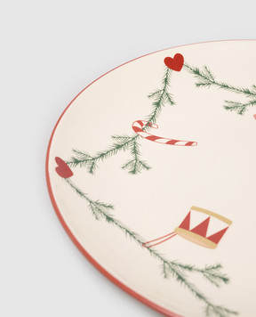 BloomingvilleMINI Beige Christmas dinner plate 82062303