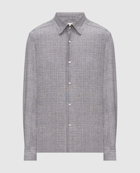 Castangia dal 1850 Gray linen, wool and silk shirt DMC1S26