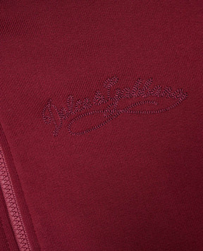 Dolce&Gabbana Children's burgundy sports jacket with logo embroidery L5JWCZG7QNV