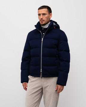 Brunello Cucinelli Blue wool down jacket MQ4631826
