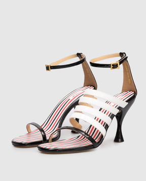 Thom Browne Black patent leather sandals FFA007A00216