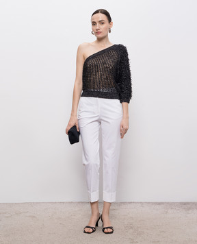 Peserico White pants with lapels M0493901037
