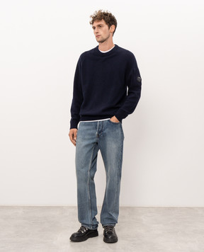 C.P. Company Blue sweater with wool MKN085A110149A
