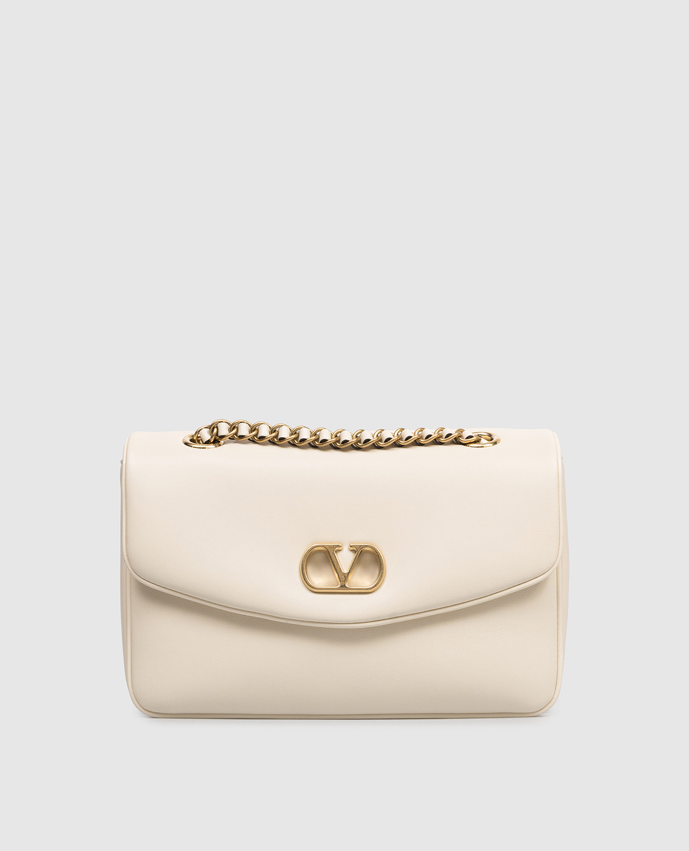 

Djuna beige leather messenger bag Valentino