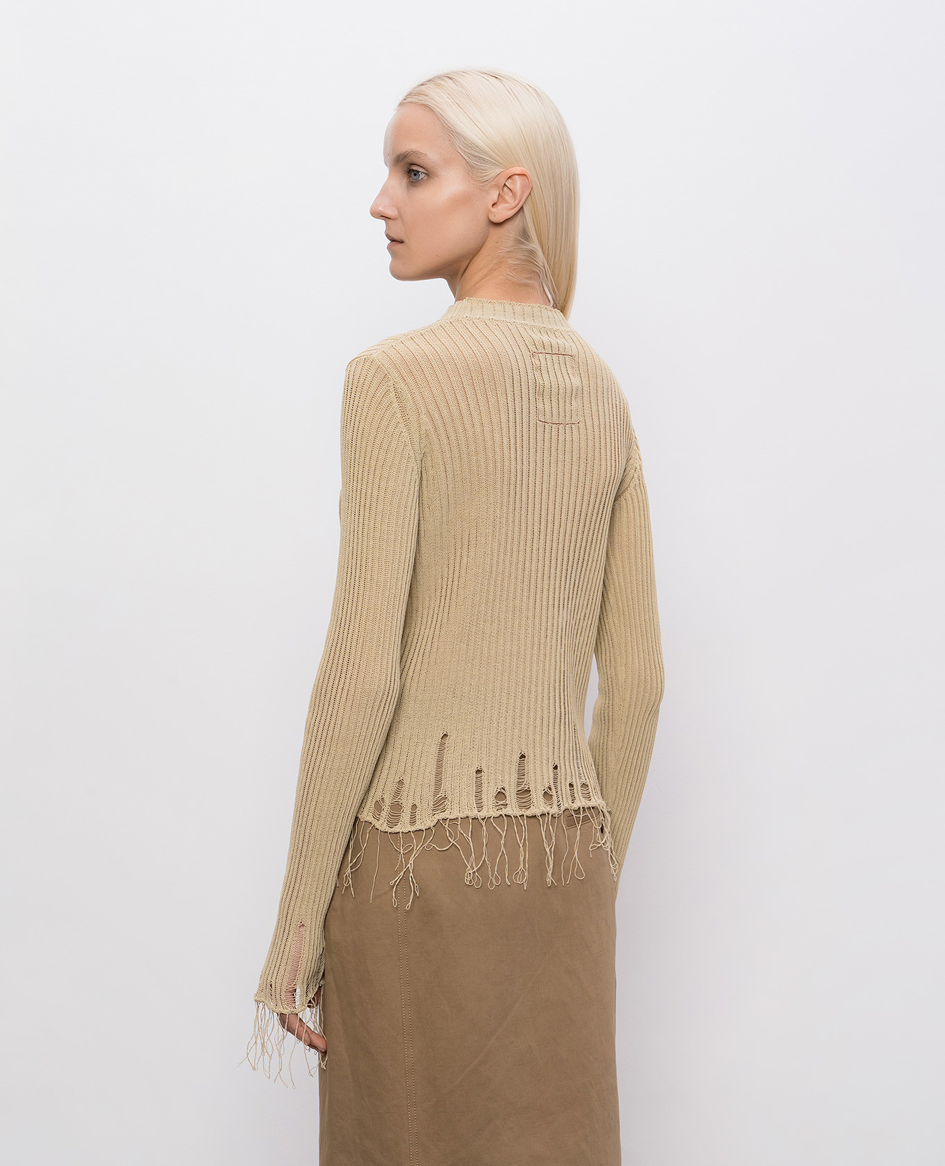 

Beige jumper with loose-fitting effect UMA WANG