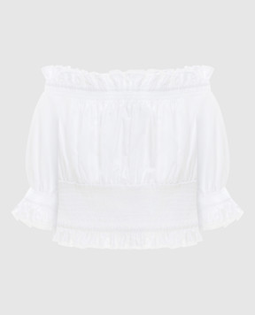 Dolce&Gabbana White top with drapery F7BG4TFU61A