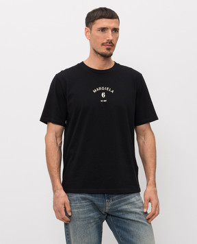 Maison Margiela MM6 Black t-shirt with logo print SH2GC0038M20048