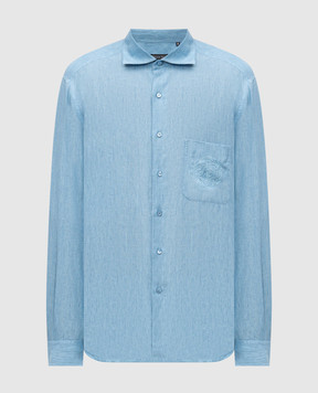 Stefano Ricci Blue linen shirt MC007893BX2922