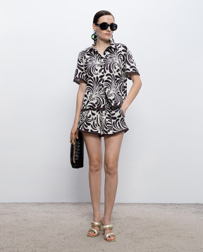 Twinset Beige shirt with contrasting print 261LM2QBB