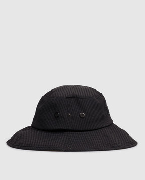 Juun.j Black Panama with logo embroidery JC638BP535