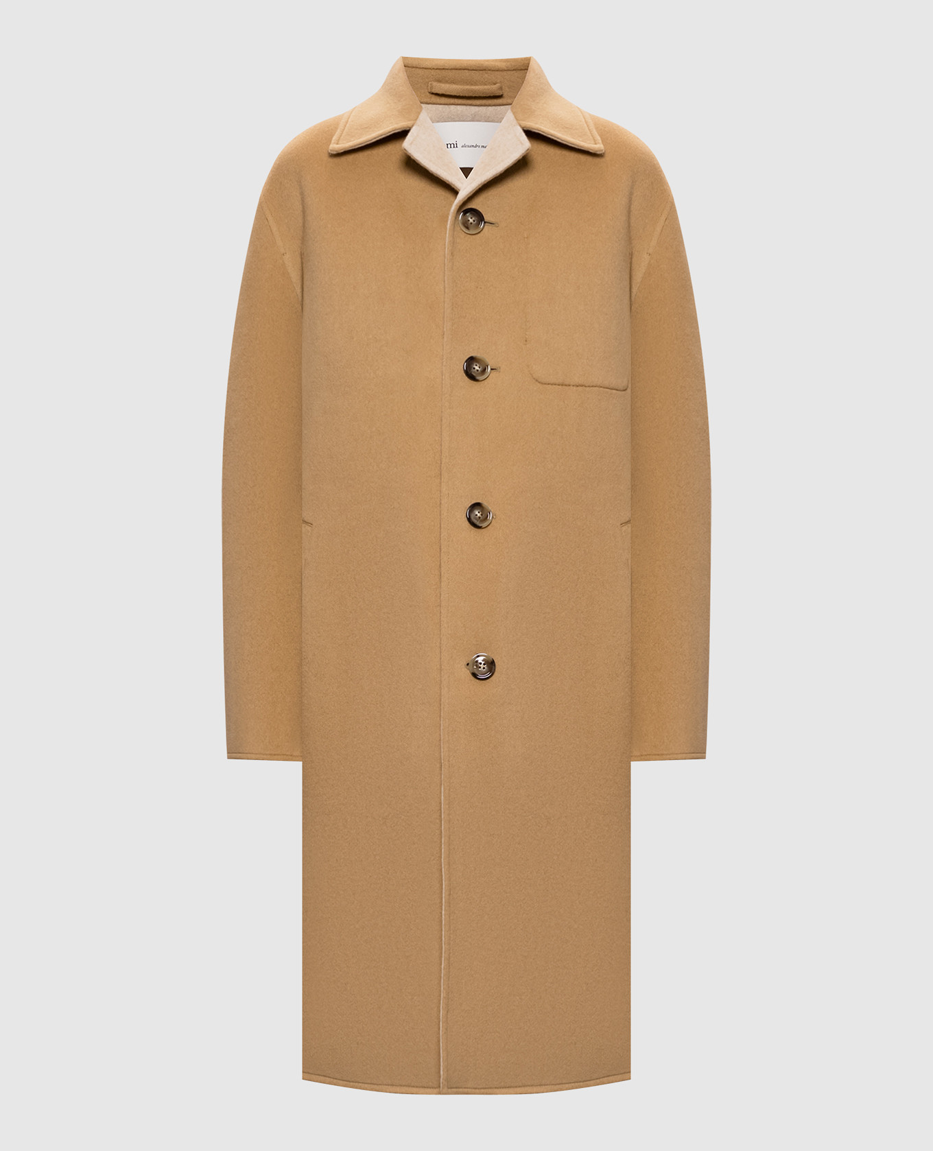 Beige wool and cashmere coat Ami Paris