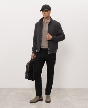 Stefano Ricci Gray wool and cashmere jacket MZJ6300020WC003V