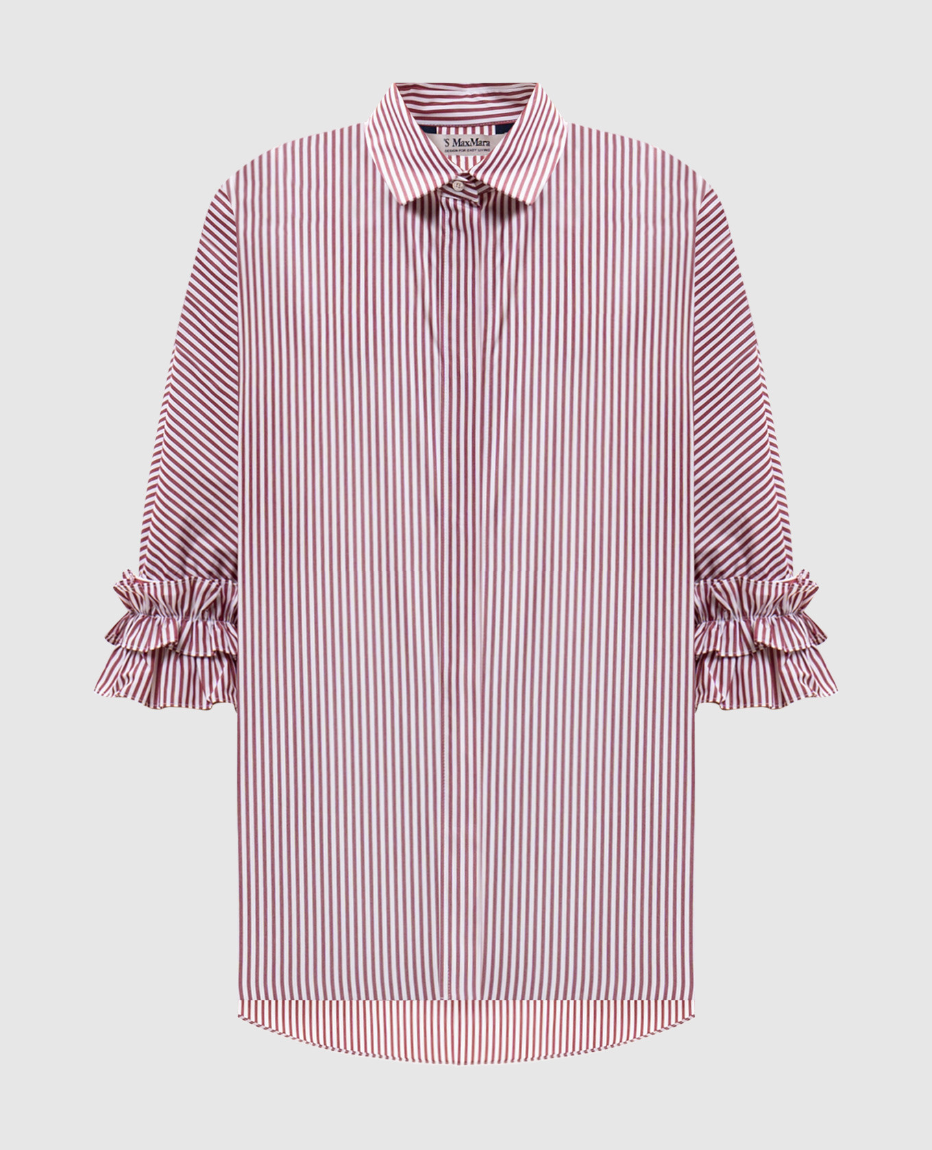 NEBBIE striped shirt with ruffles