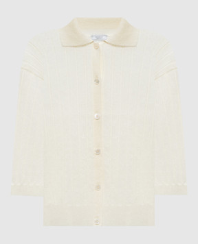 Peserico Beige cardigan with linen M99152F1209386